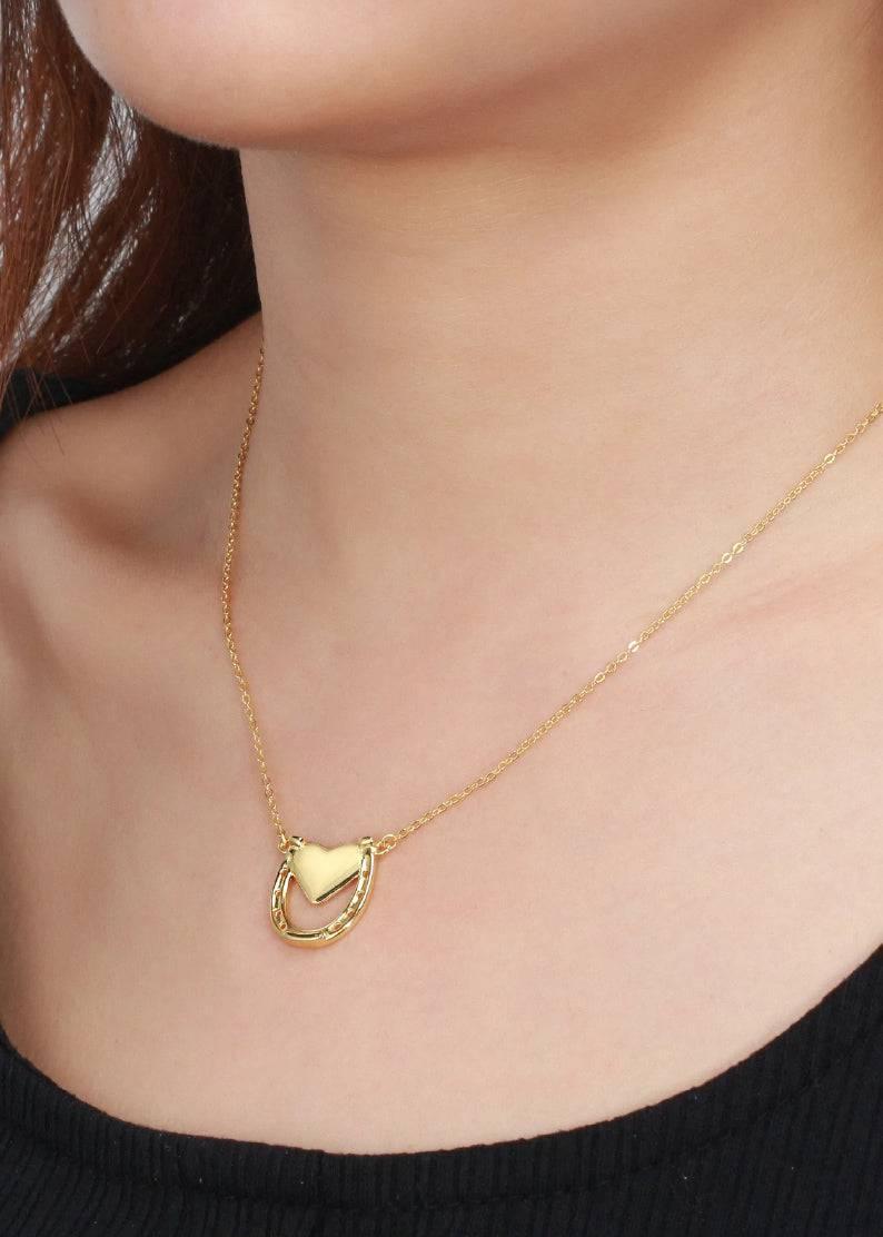 Saints Double Your Luck Horseshoes Necklace Female Product Image