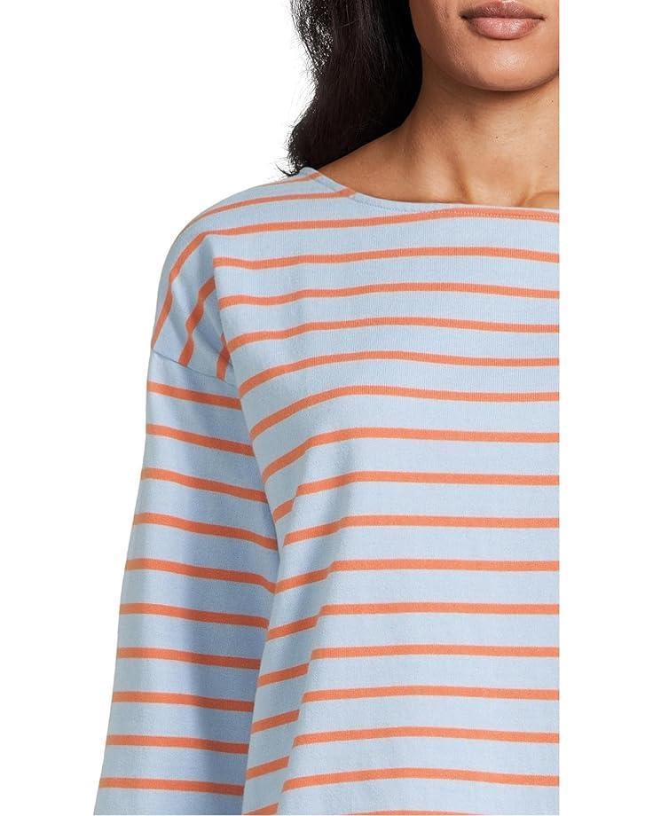 Heritage Mariner Top Split-Neck Polo Three-Quarter-Sleeve Stripe Product Image