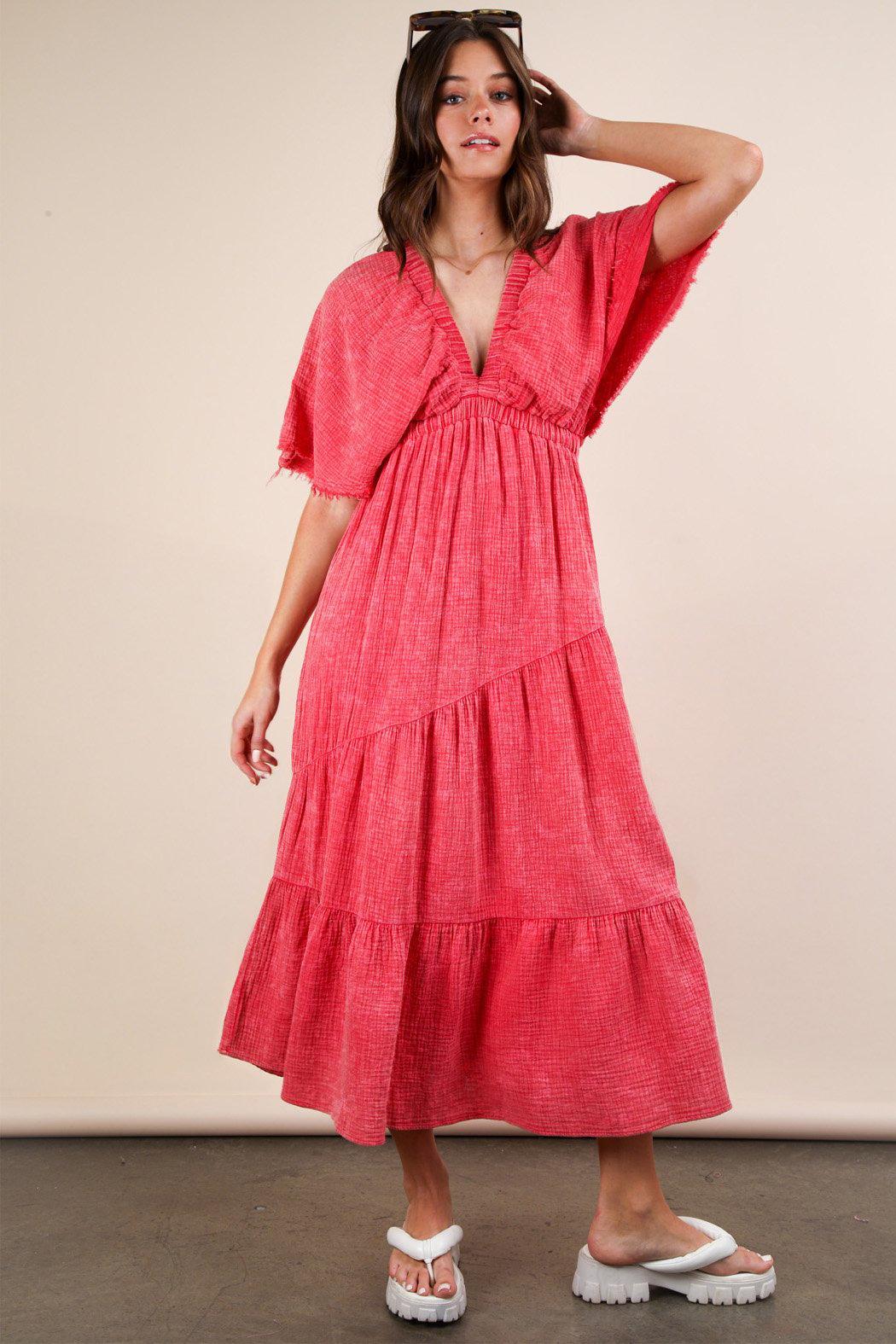 Tomato Gauze Midi Dress Product Image