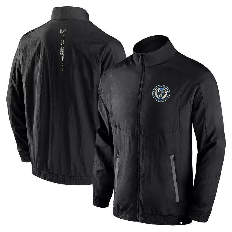 Men's Fanatics Black Philadelphia Union Header Raglan Full-Zip Jacket, Size: Medium, Uni Black Product Image