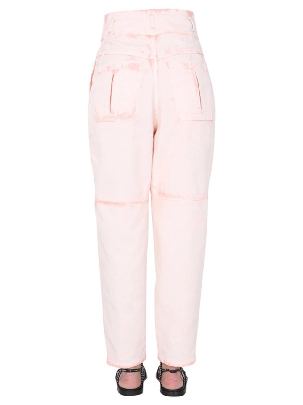 ALBERTA FERRETTI Tie Dye Tapered Jeans In Pink Product Image