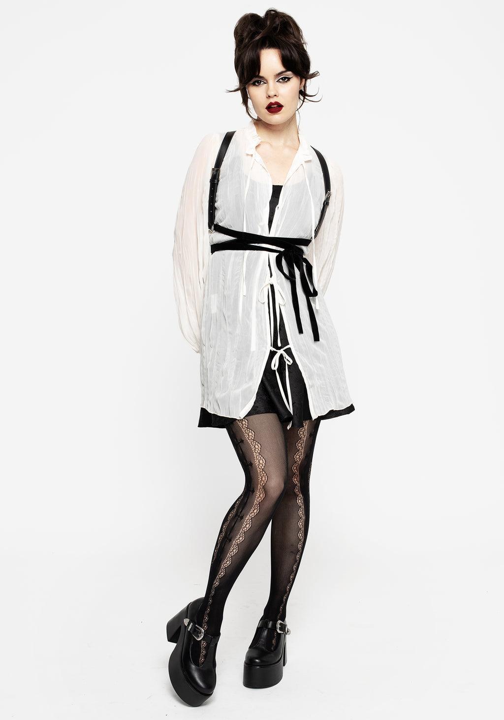 Villain Textured Blouse - White Product Image