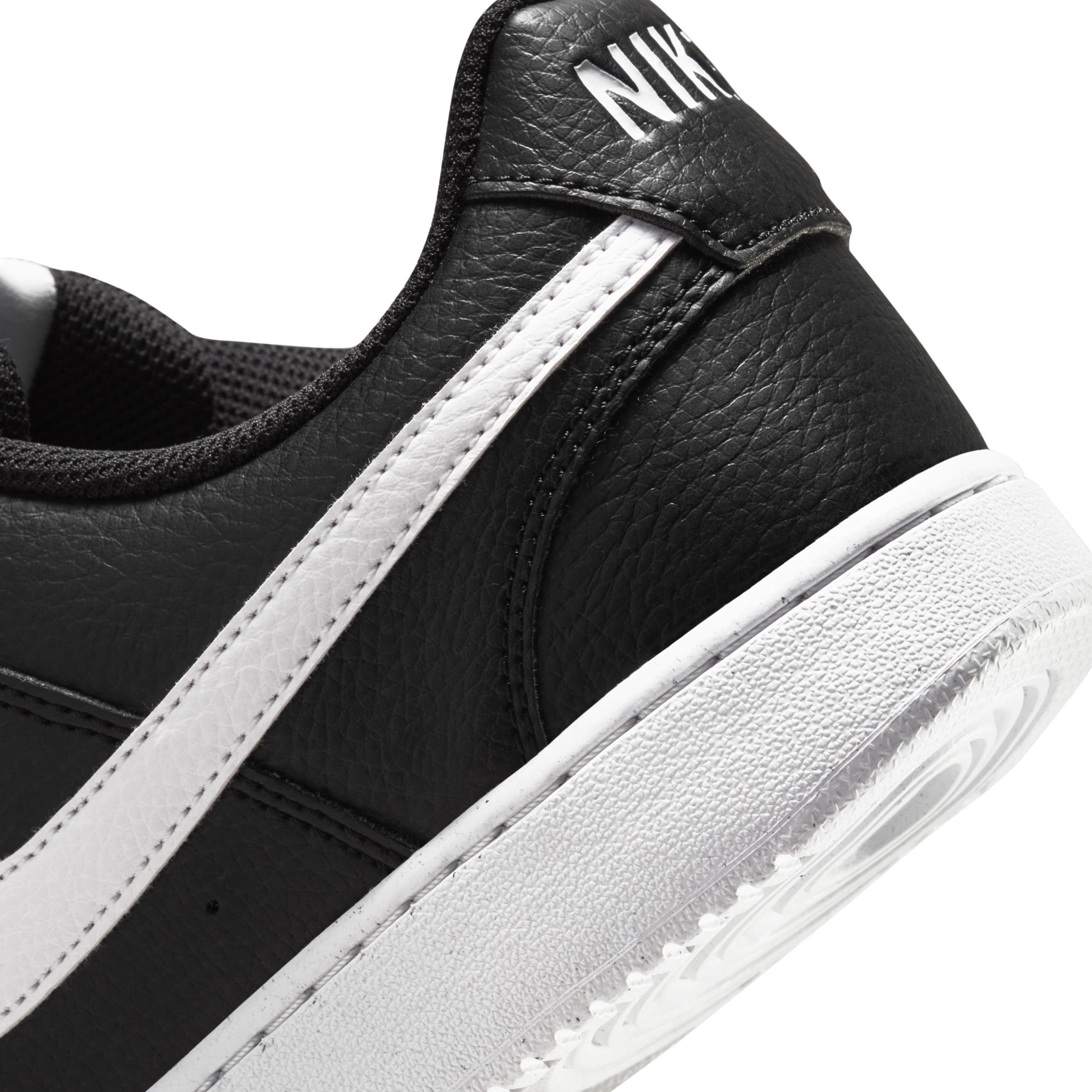 Nike Men's Court Vision Low Next Nature Casual Shoes in Black/Black Size 11.5 Leather Product Image