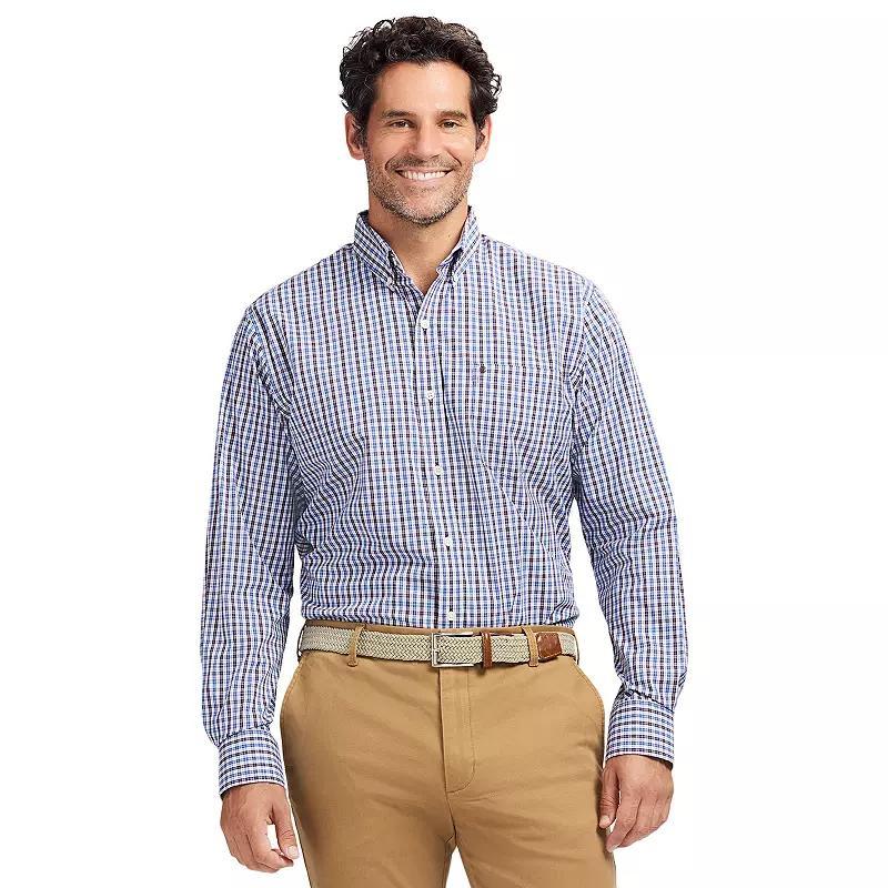 Men's IZOD Performance Comfort Long Sleeve Button Down Shirt, Size: Medium, Purple Perfect Product Image