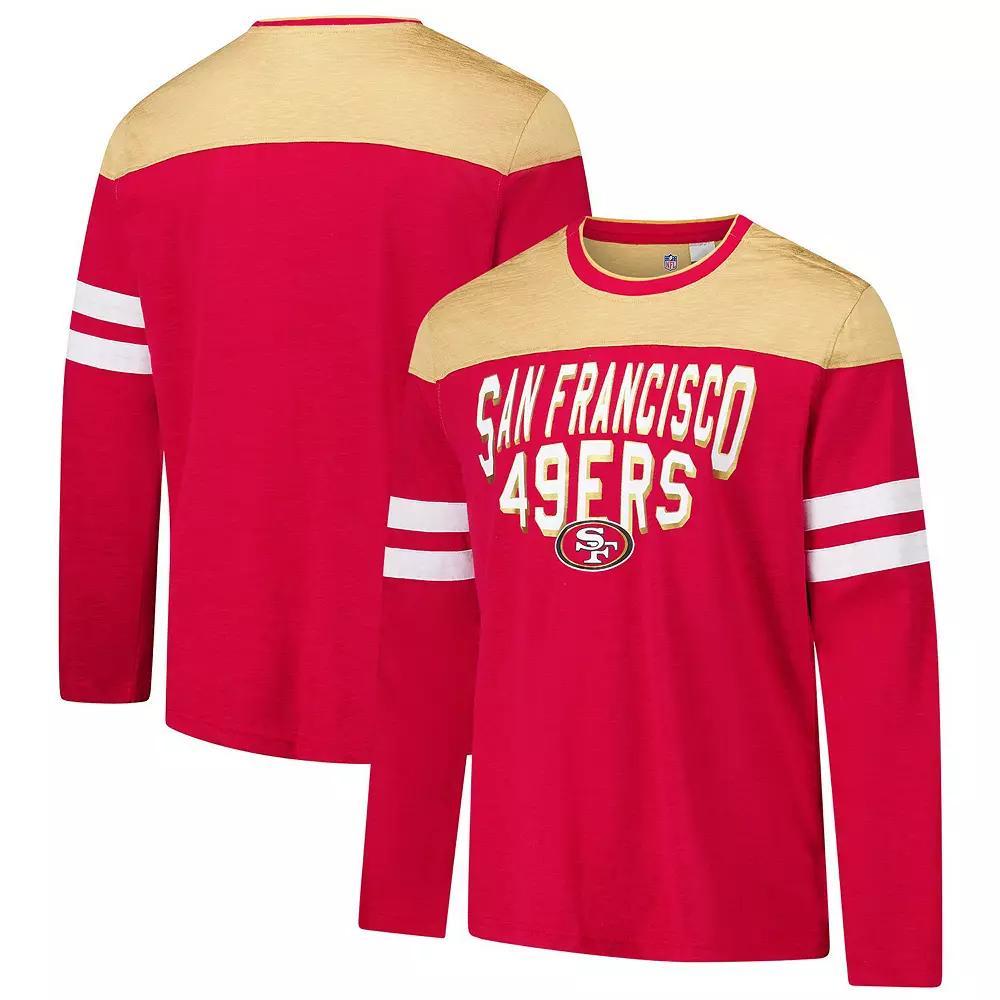 Mens G-III Sports by Carl Banks Scarlet/Gold San Francisco 49ers Adaptive Hail Mary Long Sleeve T-Shirt Product Image