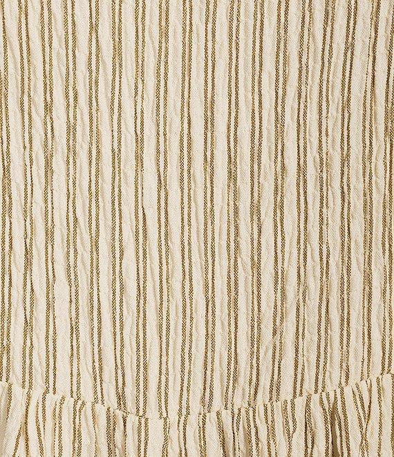 Sadie & Sage In The Clouds Woven Stripe Spaghetti Strap Tie Back Wide Leg Jumpsuit Product Image