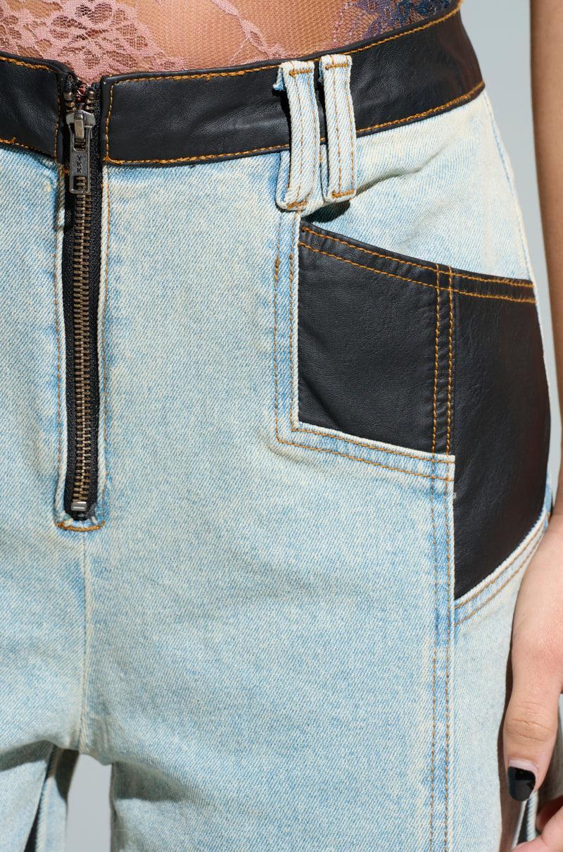 WILL COLORBLOCK WIDE LEG JEAN Product Image
