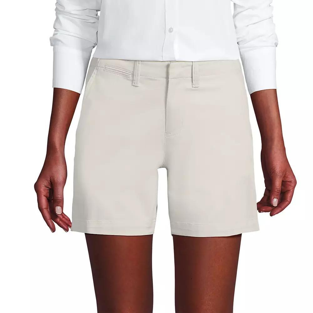 Women's Lands End Classic 7-in. Chino Shorts, Size: 6, Deep  Blue Product Image
