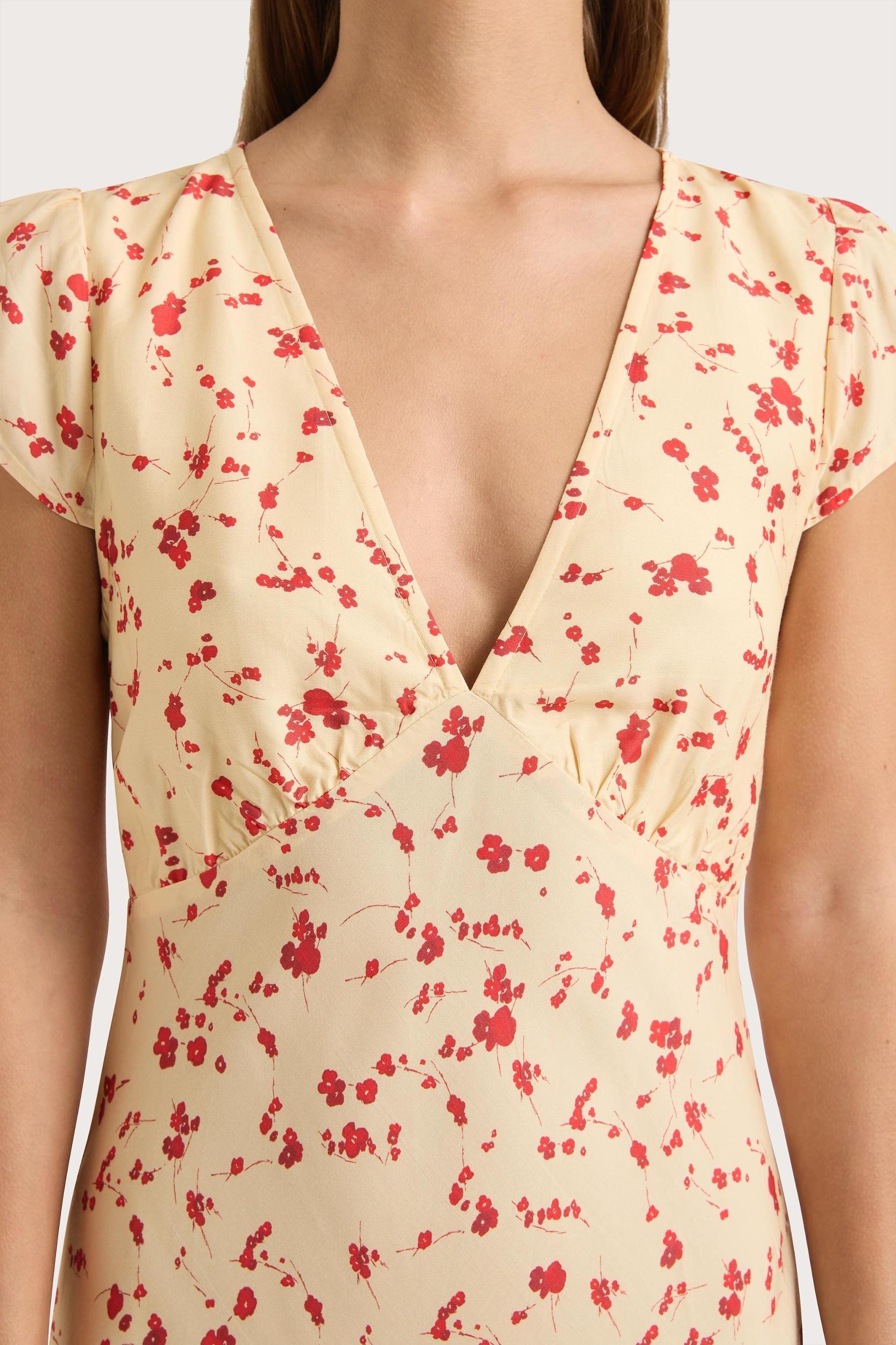 Esson Midi Dress Blossom Yellow Product Image