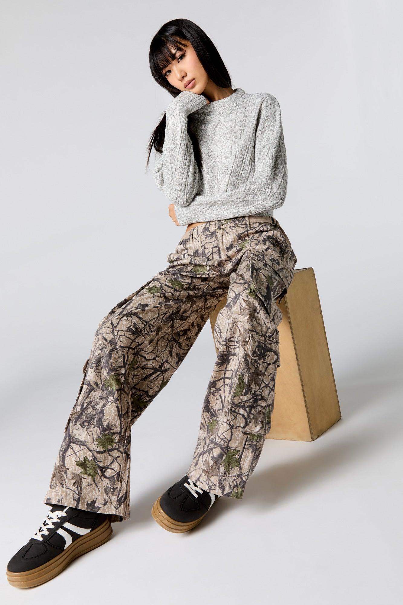 Adjustable Waist Baggy Cargo Pant Female Product Image
