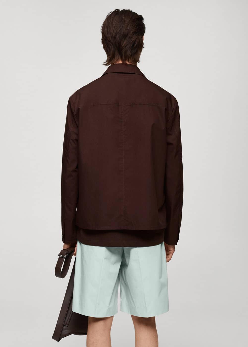 100% cotton jacket with pockets - Men | MANGO USA Product Image