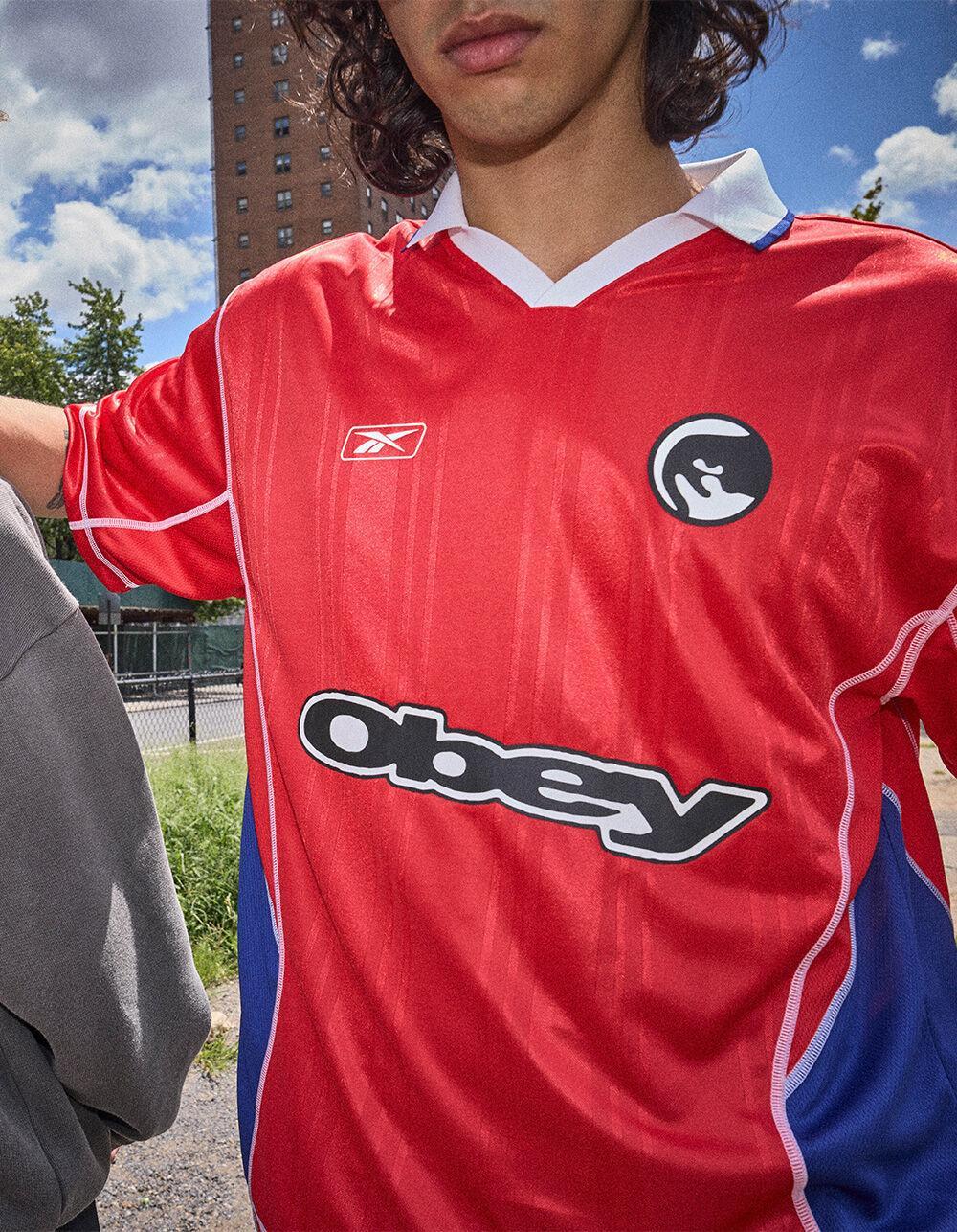 REEBOK x OBEY Mens Soccer Jersey - RED Product Image
