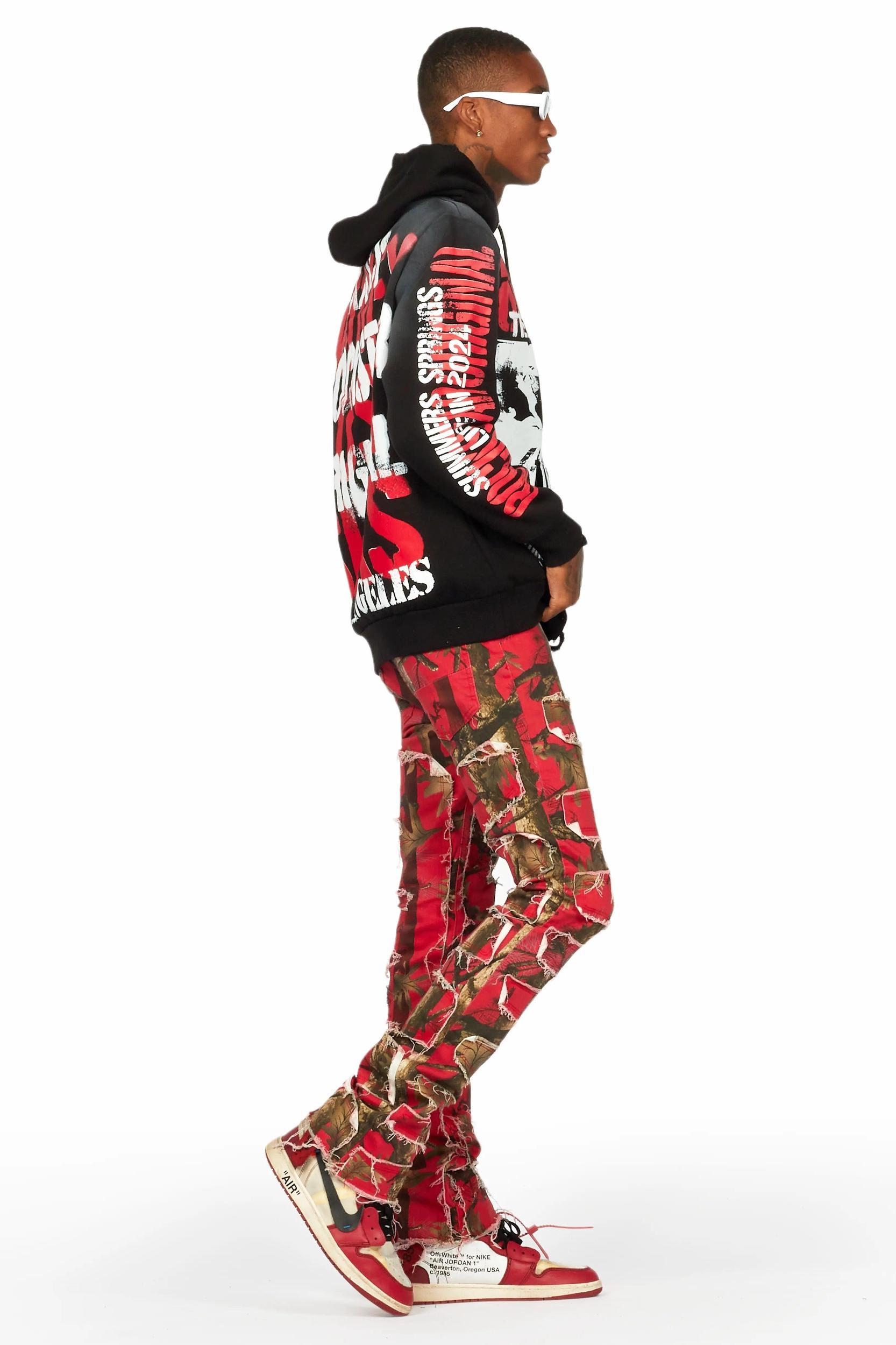 Shake Red Tree Camo Stacked Flare Jean Male Product Image