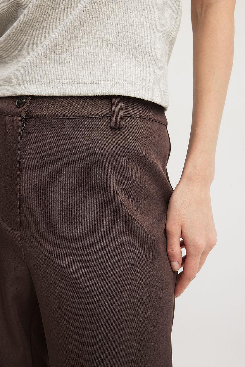 Straight Low Waist Suit Pants Product Image