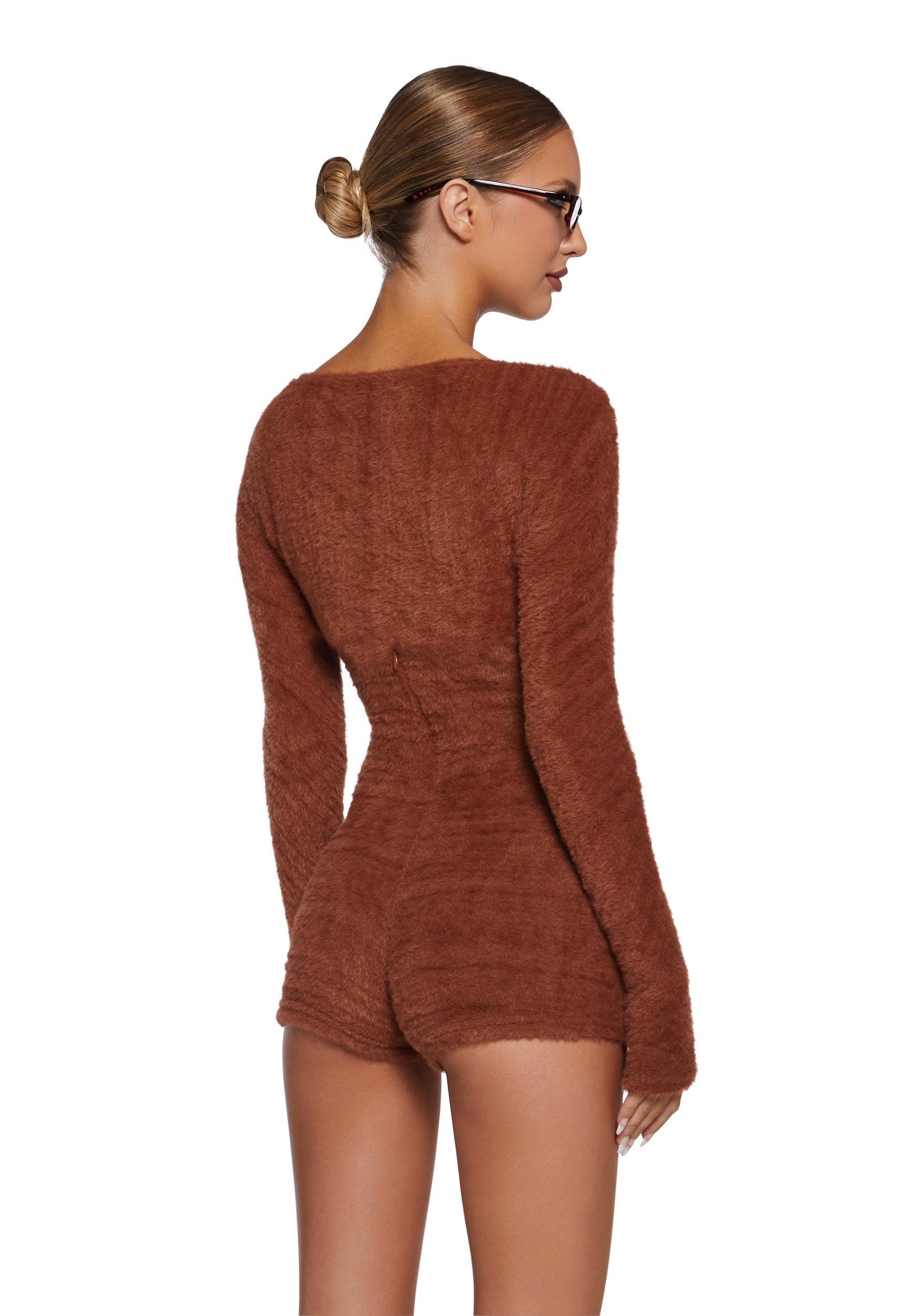By The Fire Romper And Shrug Set - Brown Baby Product Image