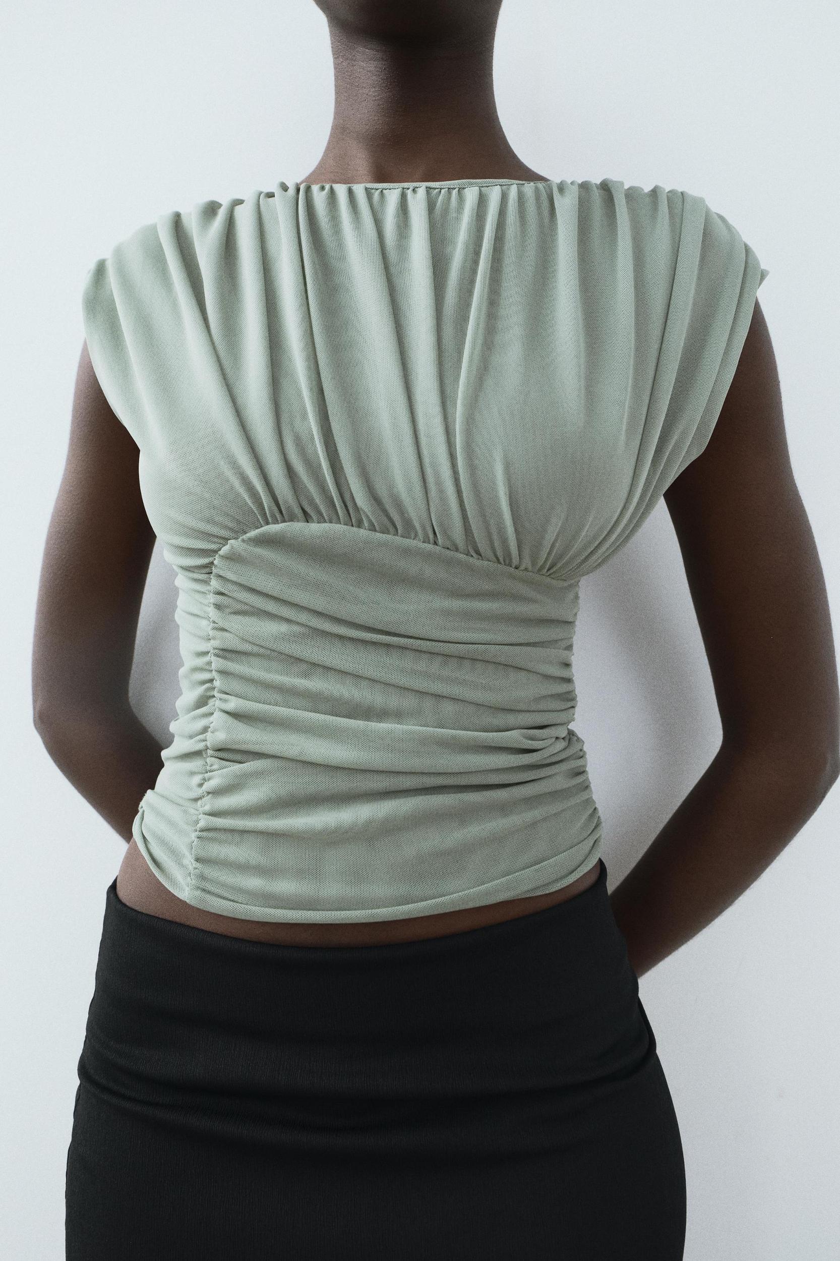 TULLE RUCHED TOP Product Image