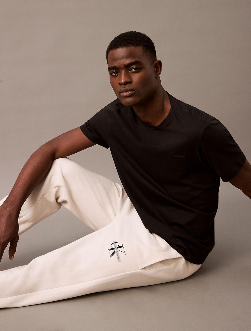 Calvin Klein Mens Archive Logo Fleece Jogger - Red - XS Product Image