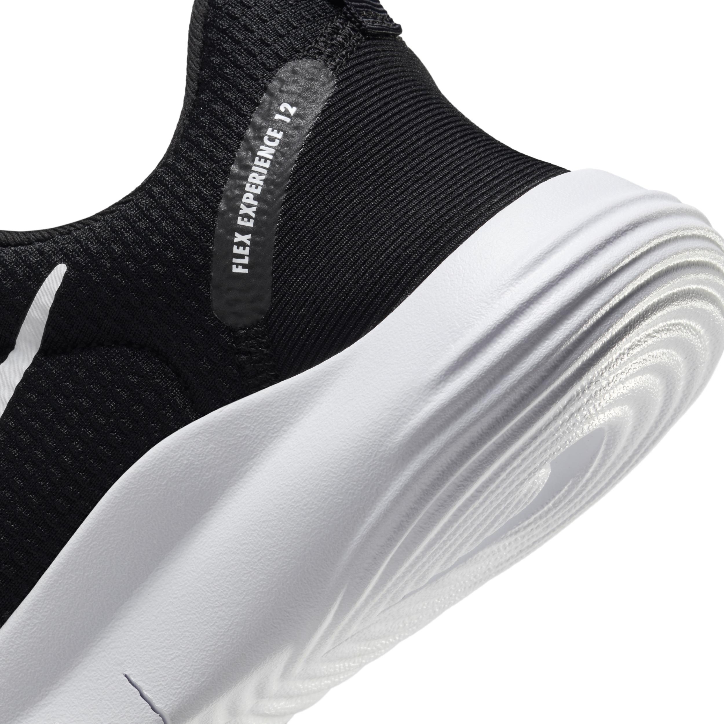 Nike Flex Experience Run 12 Women's Road Running Shoes, Size: 8.5, Black White Product Image