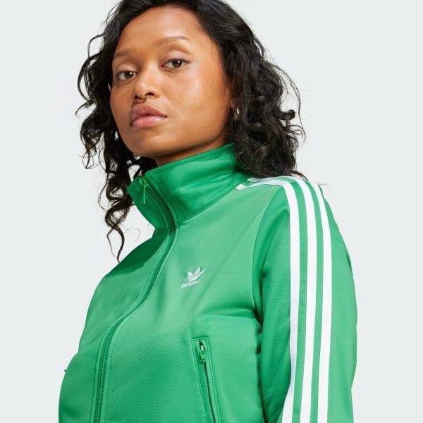 adidas Adicolor Classics Firebird Track Jacket Green XS Womens Product Image