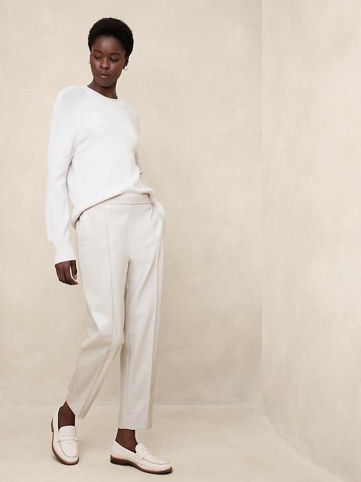 Vegan Leather Tapered Pant Product Image