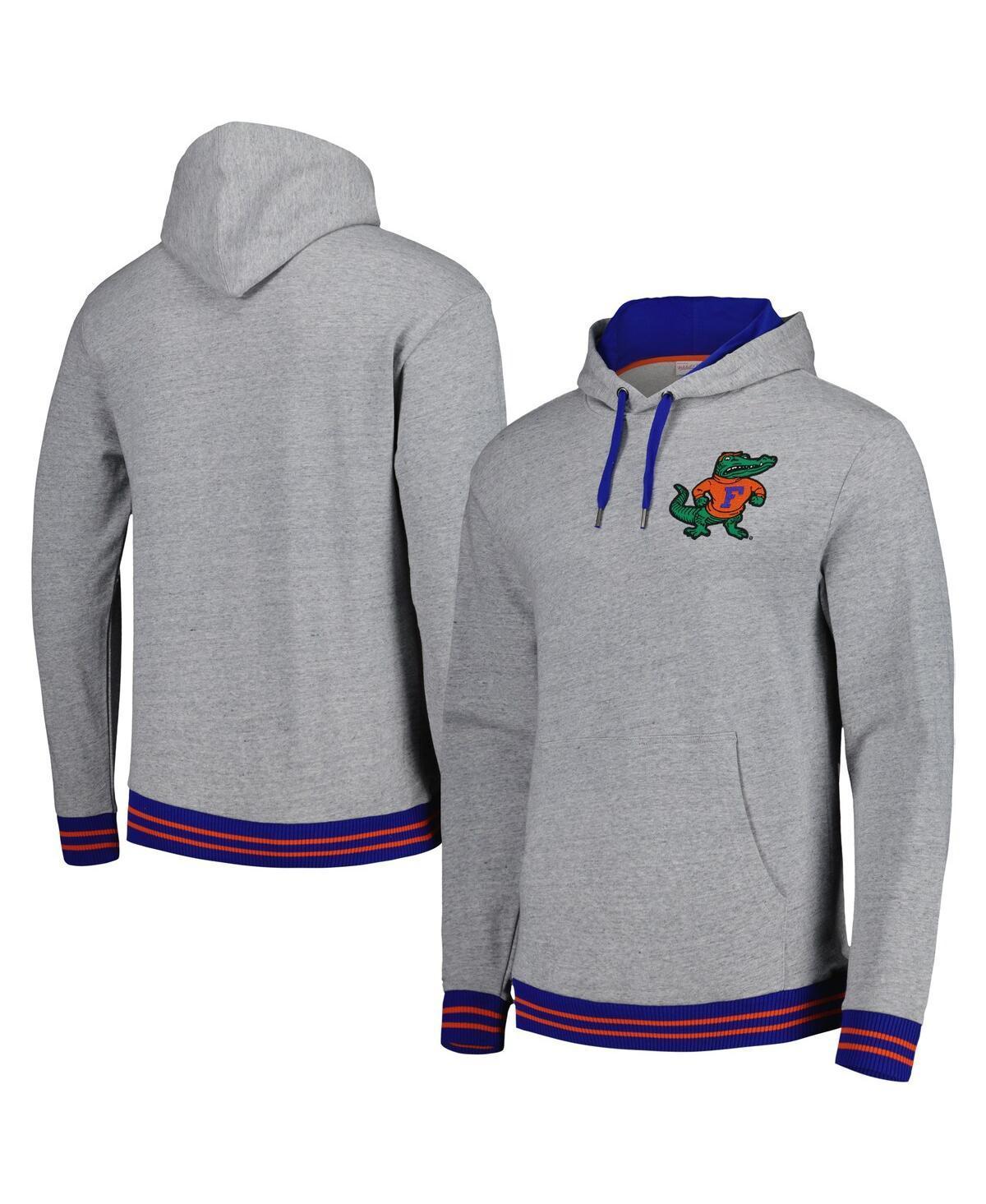 Men's Mitchell & Ness Heather Gray Florida Gators Pullover Hoodie, Size: 2XL, Grey Product Image