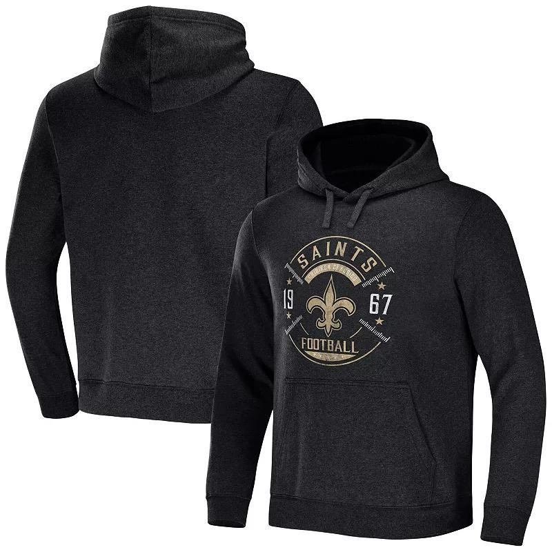 Men's NFL x Darius Rucker Collection by Fanatics Heather Charcoal Carolina Panthers Radar Pullover Hoodie, Size: 2XL Product Image