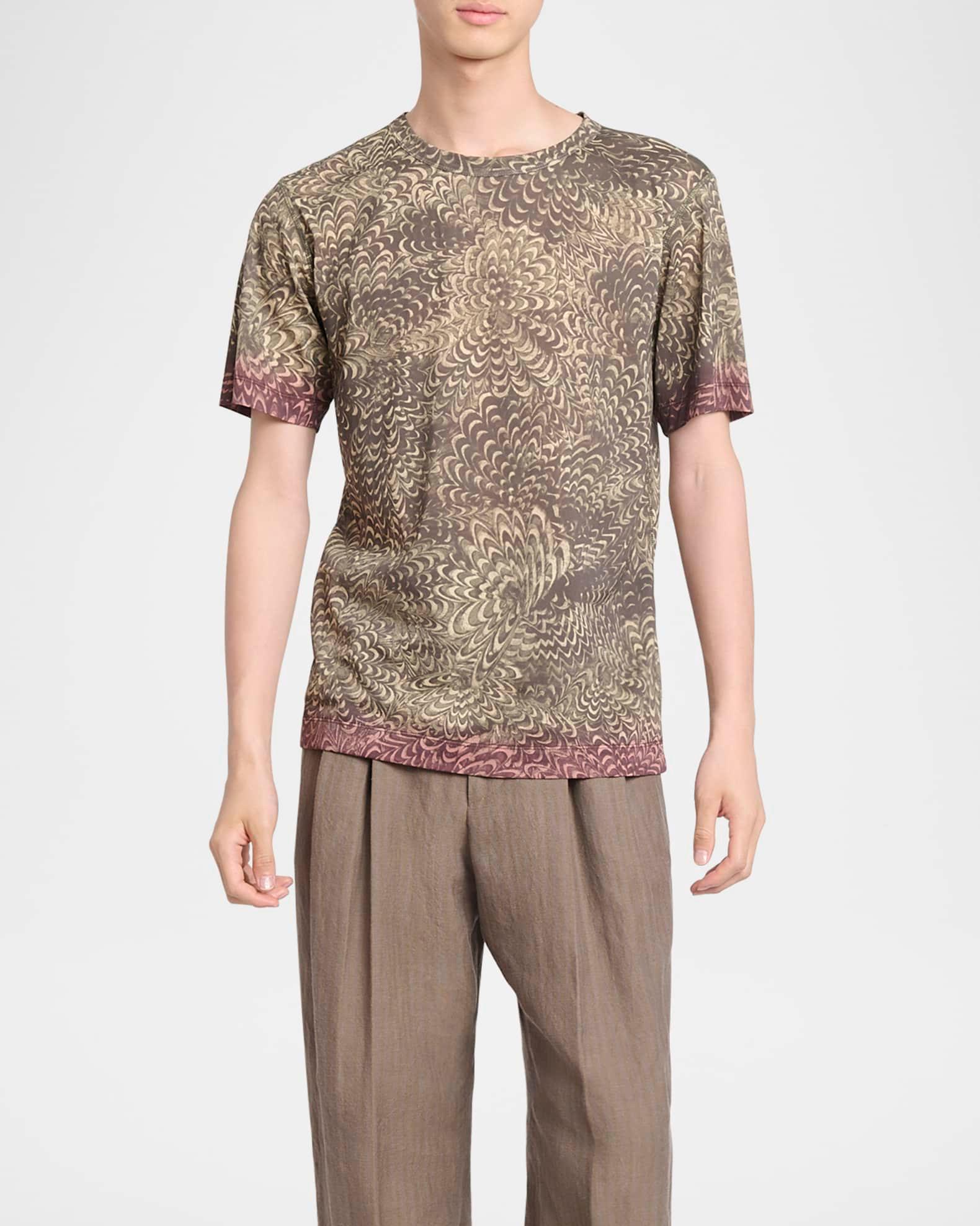 Men's Hubba Printed Cotton T-Shirt Product Image