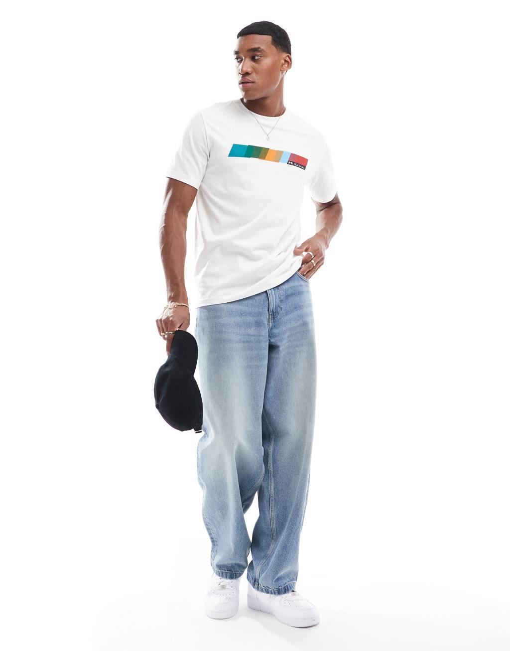 PS Paul Smith T-shirt with multi logo in white Product Image