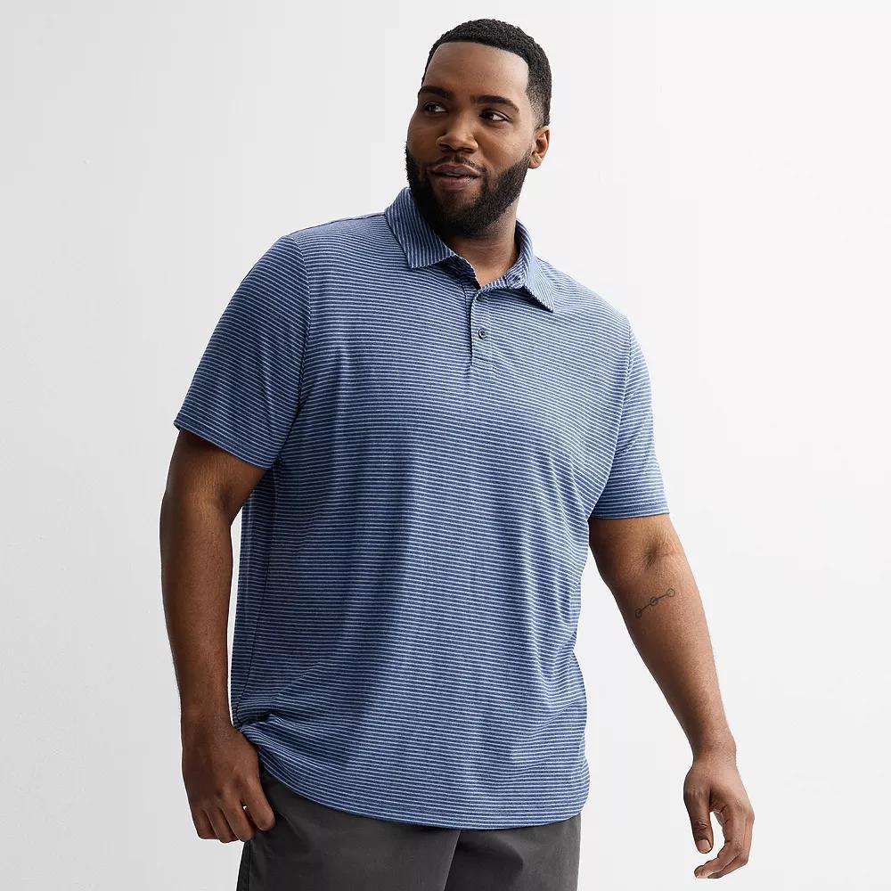 Big & Tall Sonoma Goods For Life The Super Soft Polo, Mens Blue Stripe Product Image