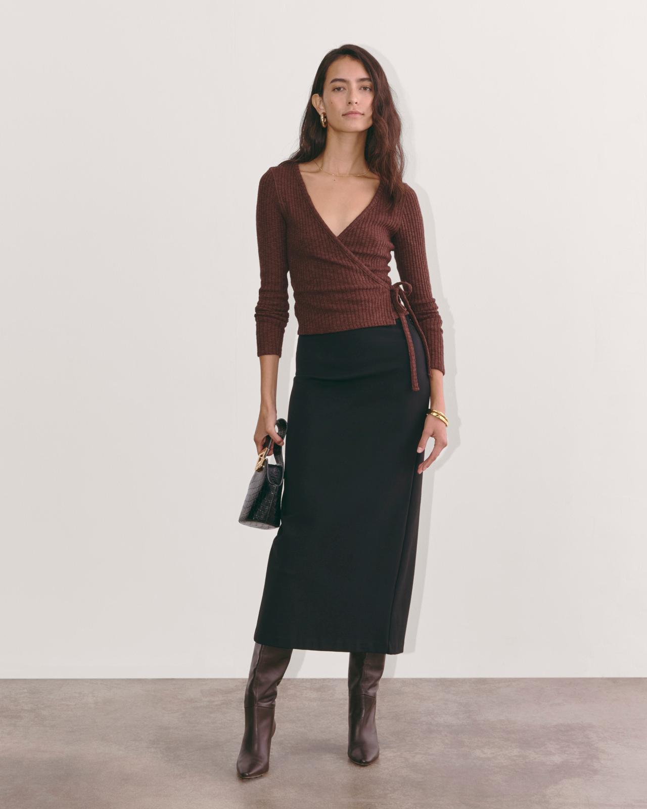 The Cozy Rib Wrap Top Product Image