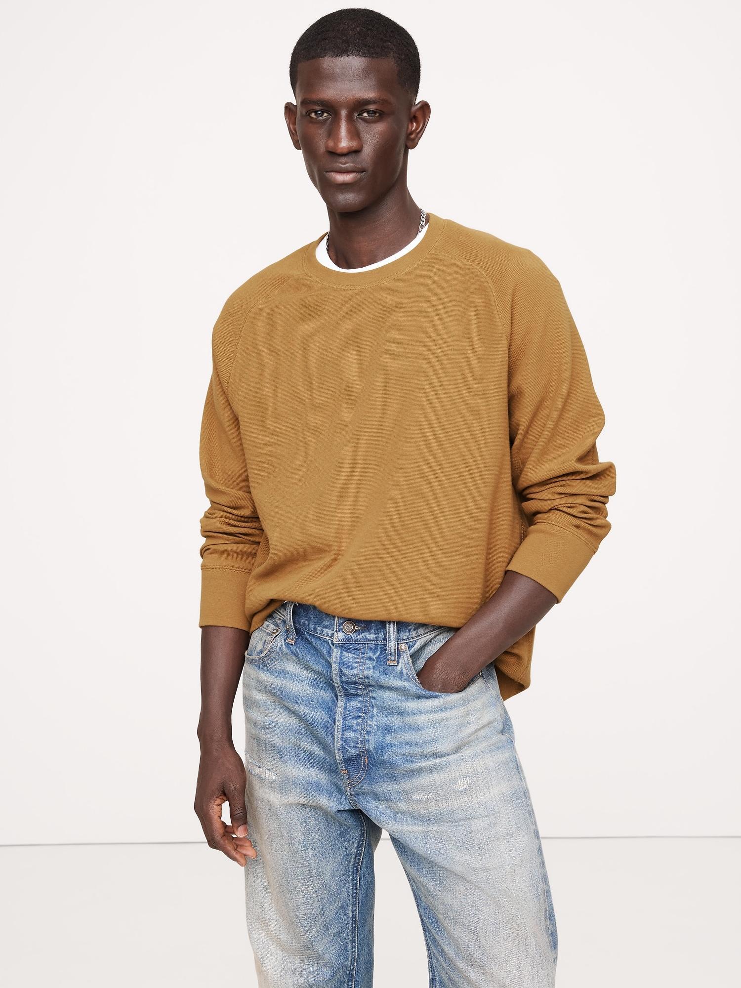 Waffle-Knit Crew-Neck T-Shirt Product Image