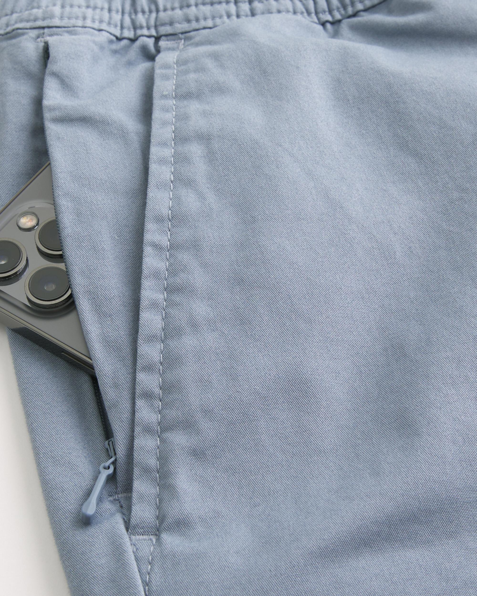 Above-the-Knee Twill Pull-On Shorts Product Image