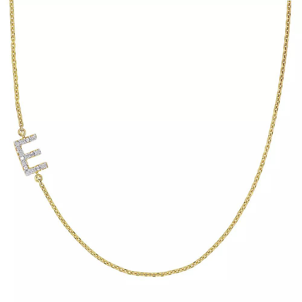 Stella Grace 14k Gold Diamond Accent Initial Necklace, Women's, Size: 18" Product Image