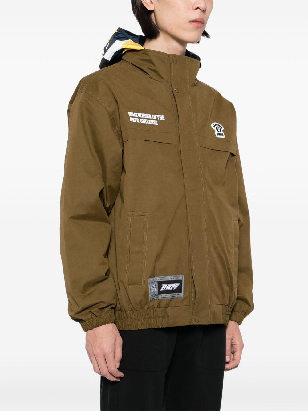 logo-appliqué hooded jacket Product Image