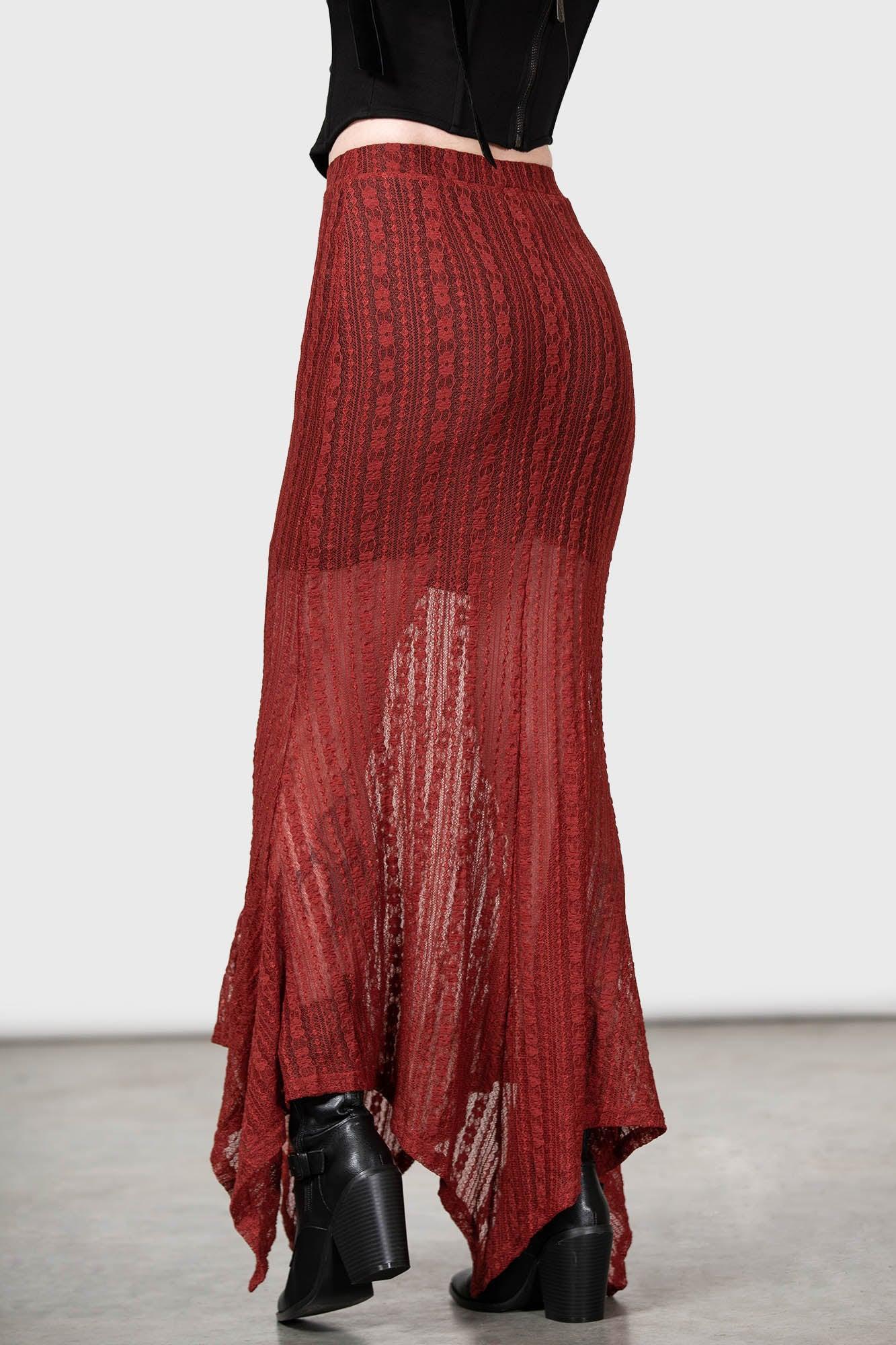 Juliet's Betrayal Maxi Skirt [RED] Female Product Image