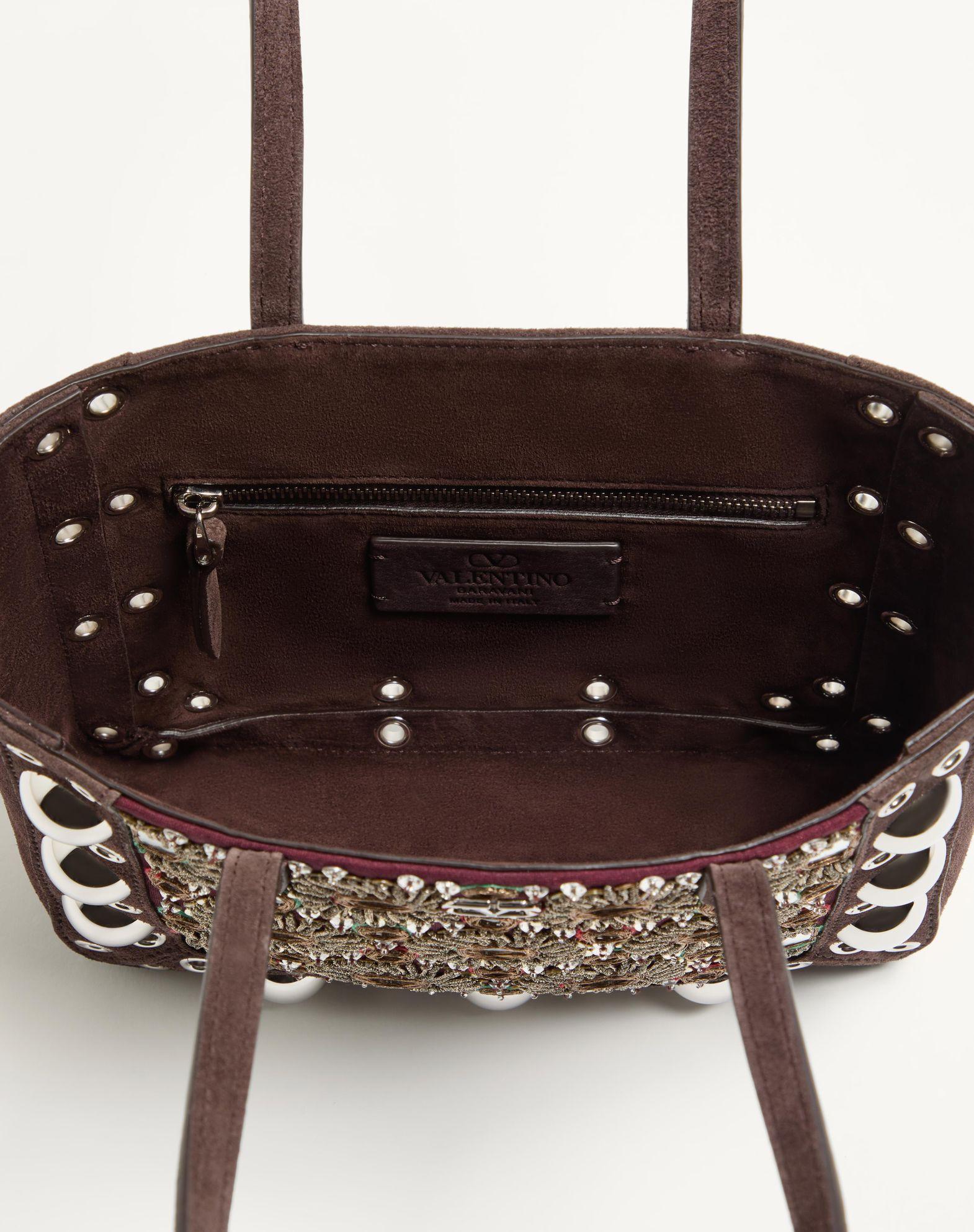 Valentino Garavani Nellcôte Mini Embroidered Shopping Bag Product Image