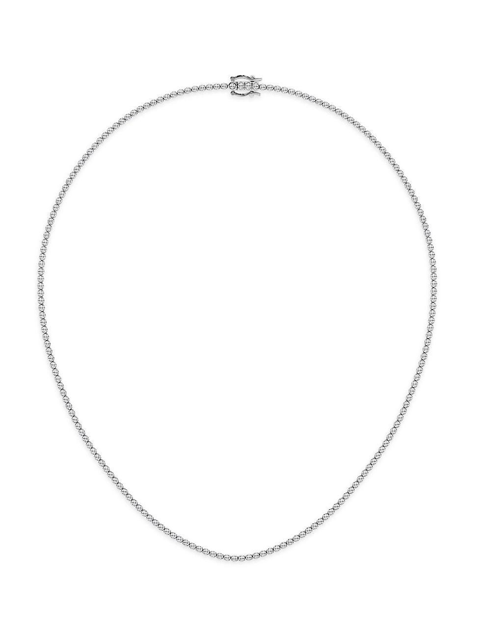 Womens 14K White Gold & Lab-Grown Diamond Tennis Necklace/5.00-20.00 TCW Product Image