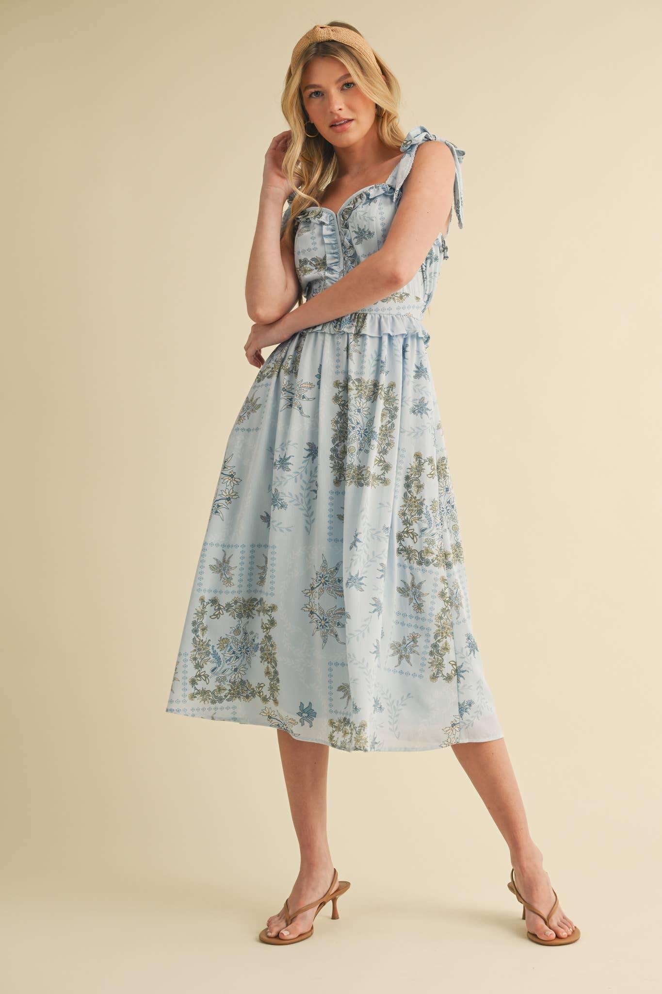 Floral Smocked Midi Dress Product Image