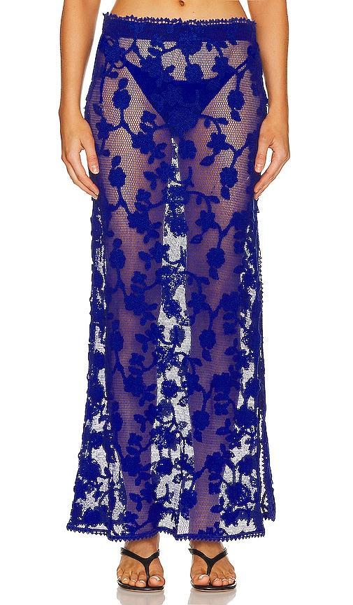 x REVOLVE Cyprus Maxi Skirt Agua Bendita Product Image