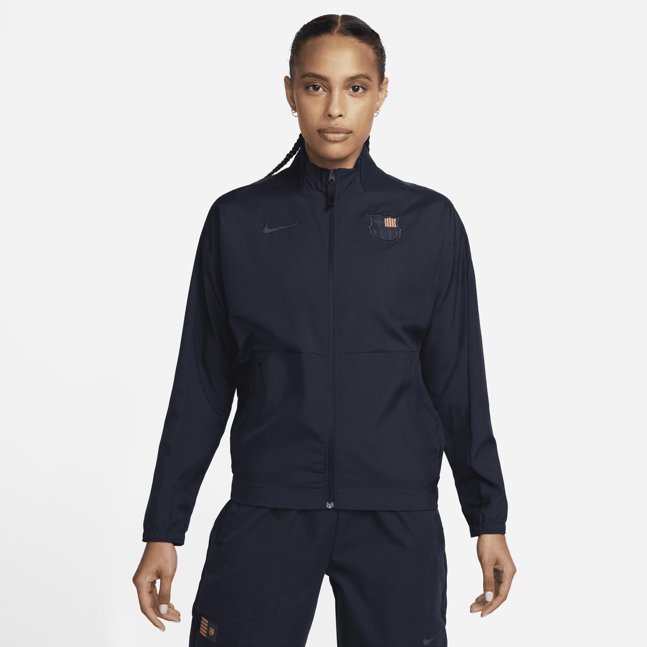 Women's Nike Blue Barcelona Team Anthem Raglan Performance Full-Zip Jacket, Size: XL, Bar Blue Product Image