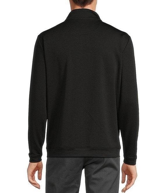 Roundtree & Yorke Performance Long Sleeve French Terry Solid Quarter Zip Pullover Product Image