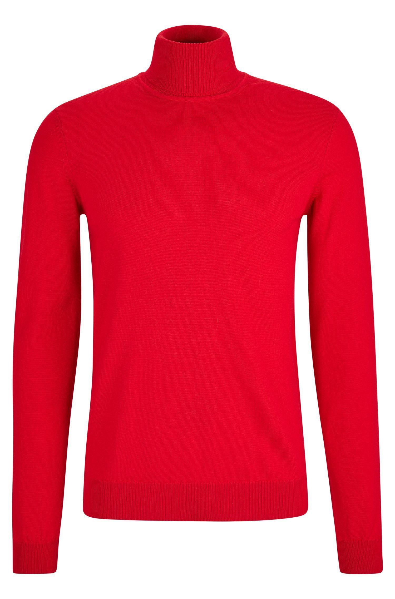 HUGO BOSS High-lapel Sweater In Red Product Image