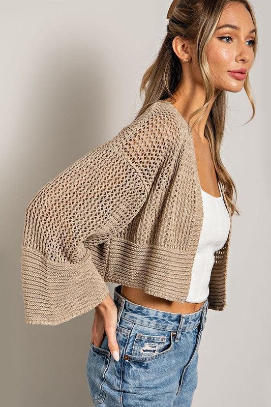 Eyelet Knit Cardigan Product Image