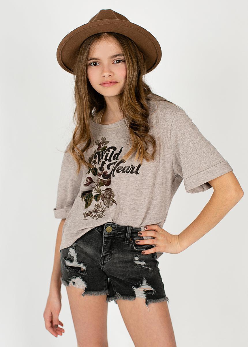 Marah Shorts in Washed Black Girls Product Image