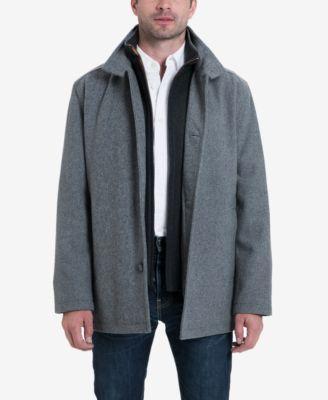London Fog Mens Wool-Blend Layered Car Coat, Created for Macys Product Image
