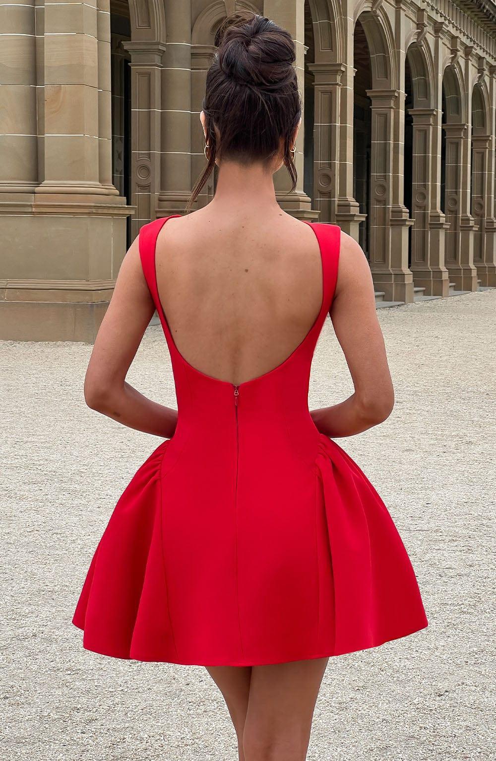 Yalina Mini Dress - Red Product Image