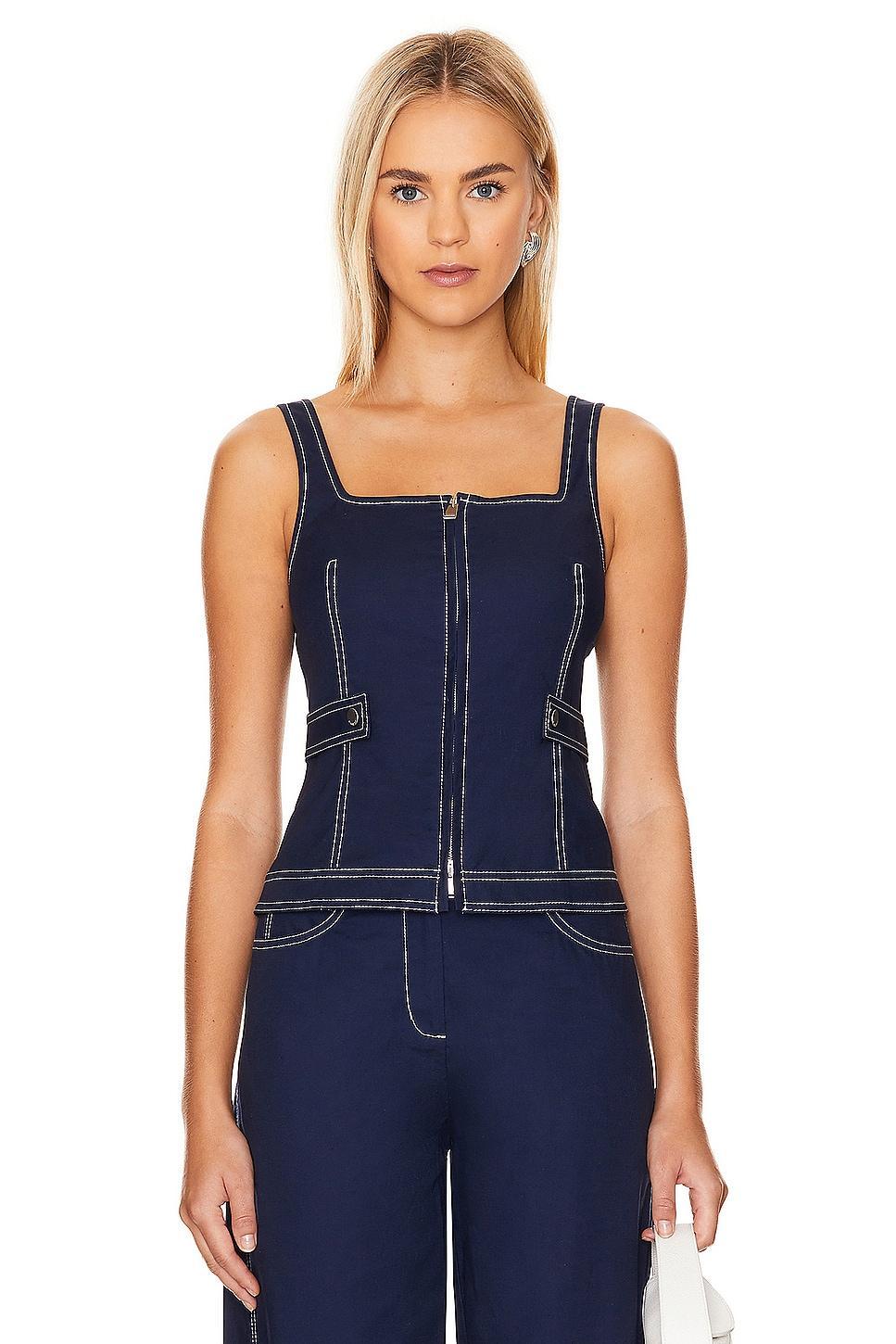 Dolce Zip Up Top SIMKHAI Product Image