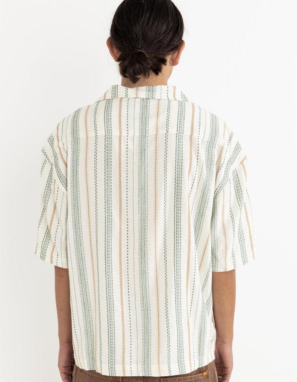 RHYTHM Relaxed Stripe Mens Button Up Shirt - CREAM Product Image