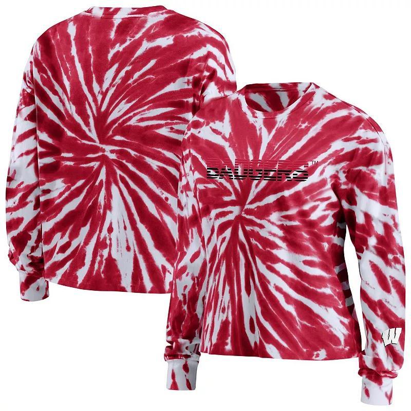 Women's WEAR by Erin Andrews Navy Montreal Canadiens Tie-Dye Long Sleeve T-Shirt, Size: Large, Cnd Blue Product Image