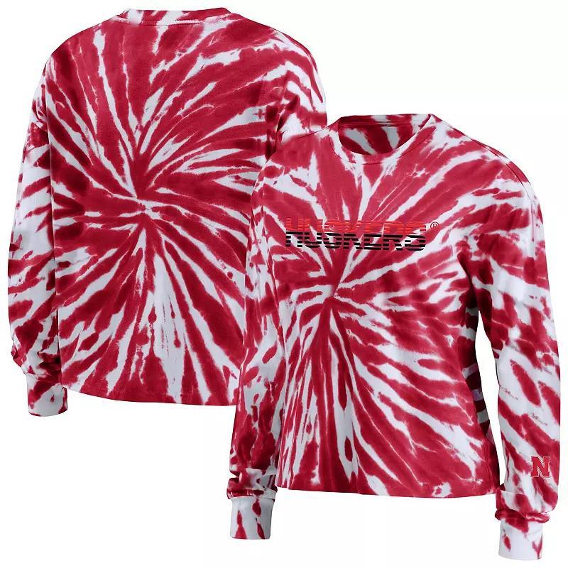 Women's WEAR by Erin Andrews Navy Montreal Canadiens Tie-Dye Long Sleeve T-Shirt, Size: Large, Cnd Blue Product Image